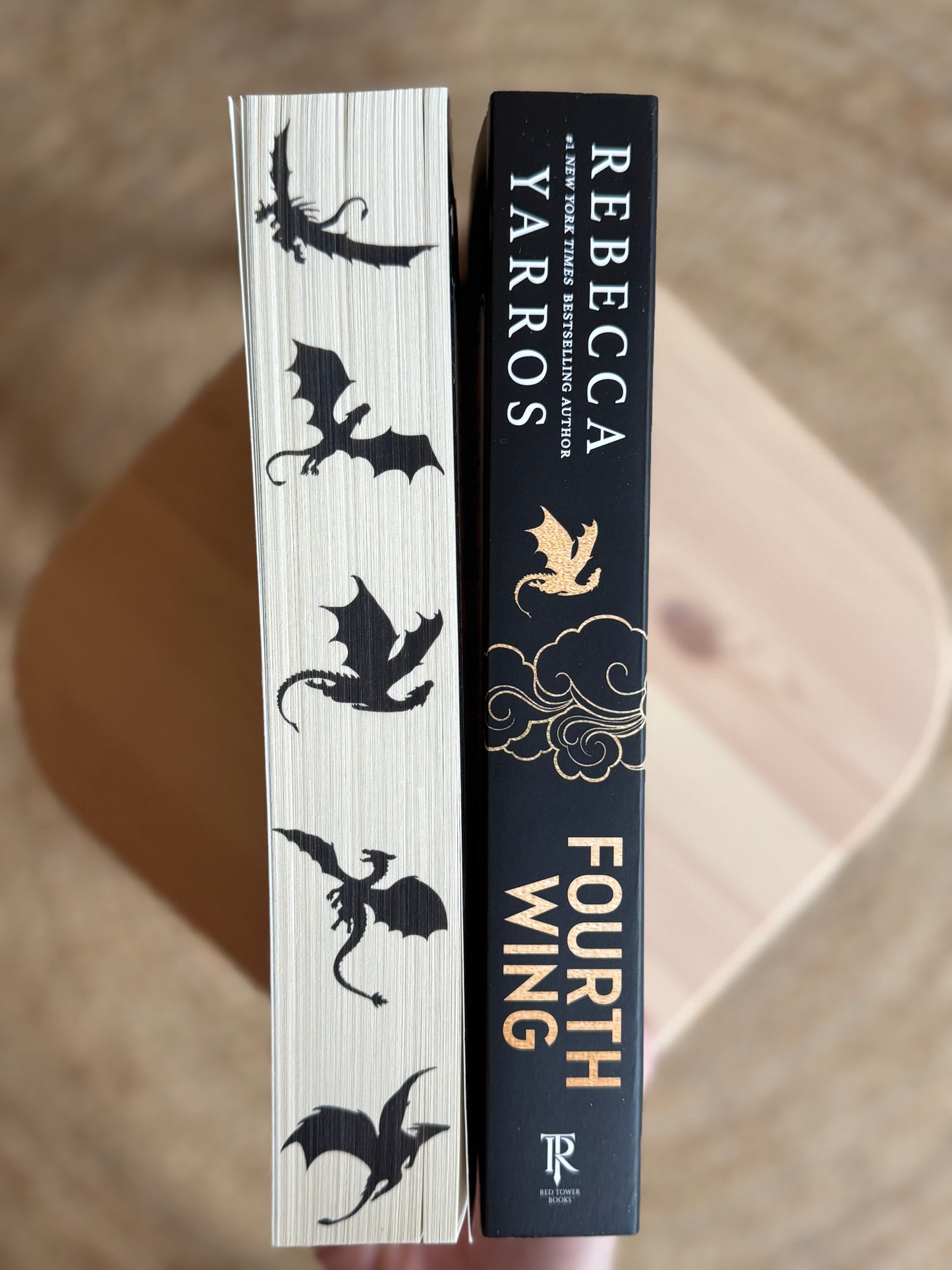 Fourth Wing by Rebecca Yarros (Deluxe Sprayed Edge Edition - Paperback)
