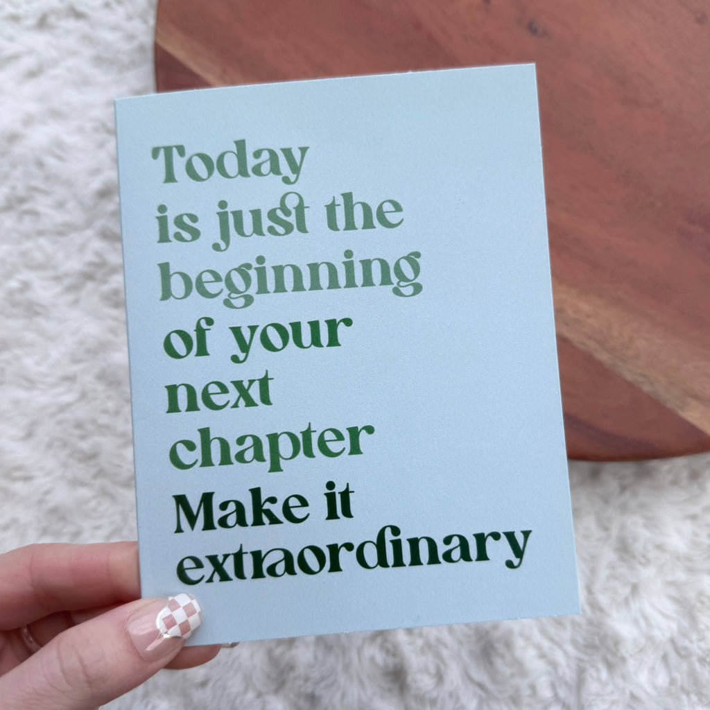 "Today is just the beginning" Inspirational Graduation Card