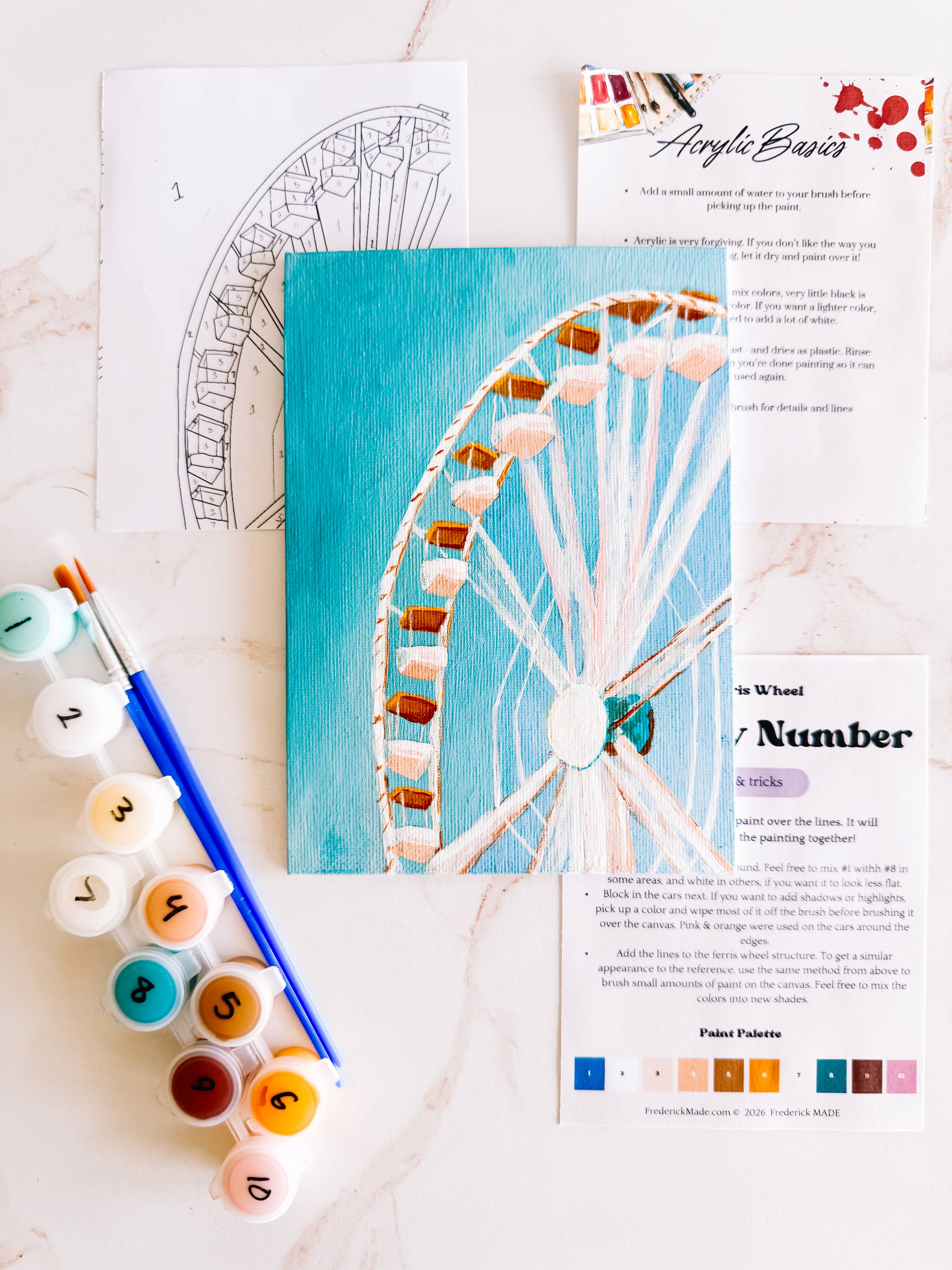 Ferris Wheel Mini Paint by Number