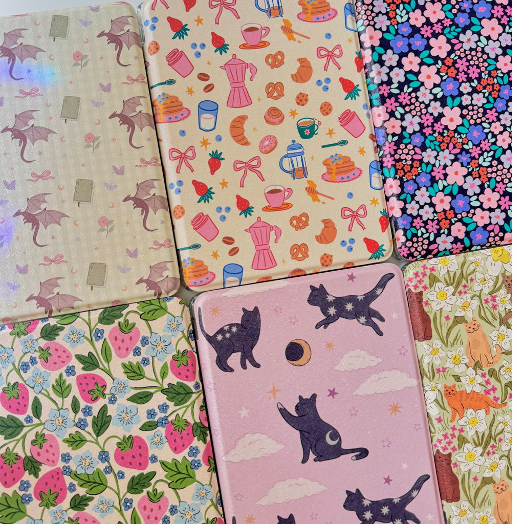 Ditsy Floral Clear Back Kindle Cases | Bookish Reader Gift