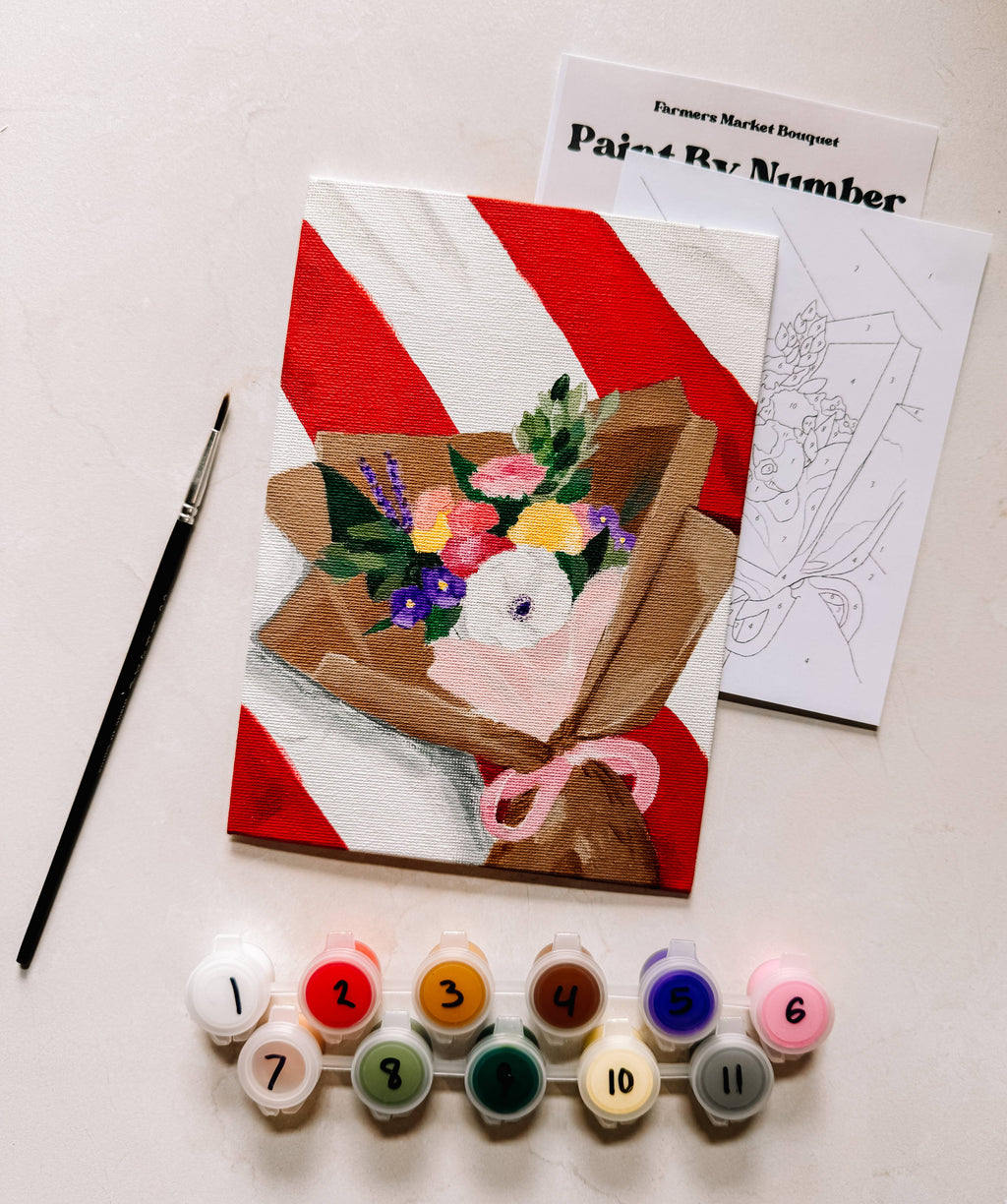 Farmers Market Bouquet Mini Paint By Number