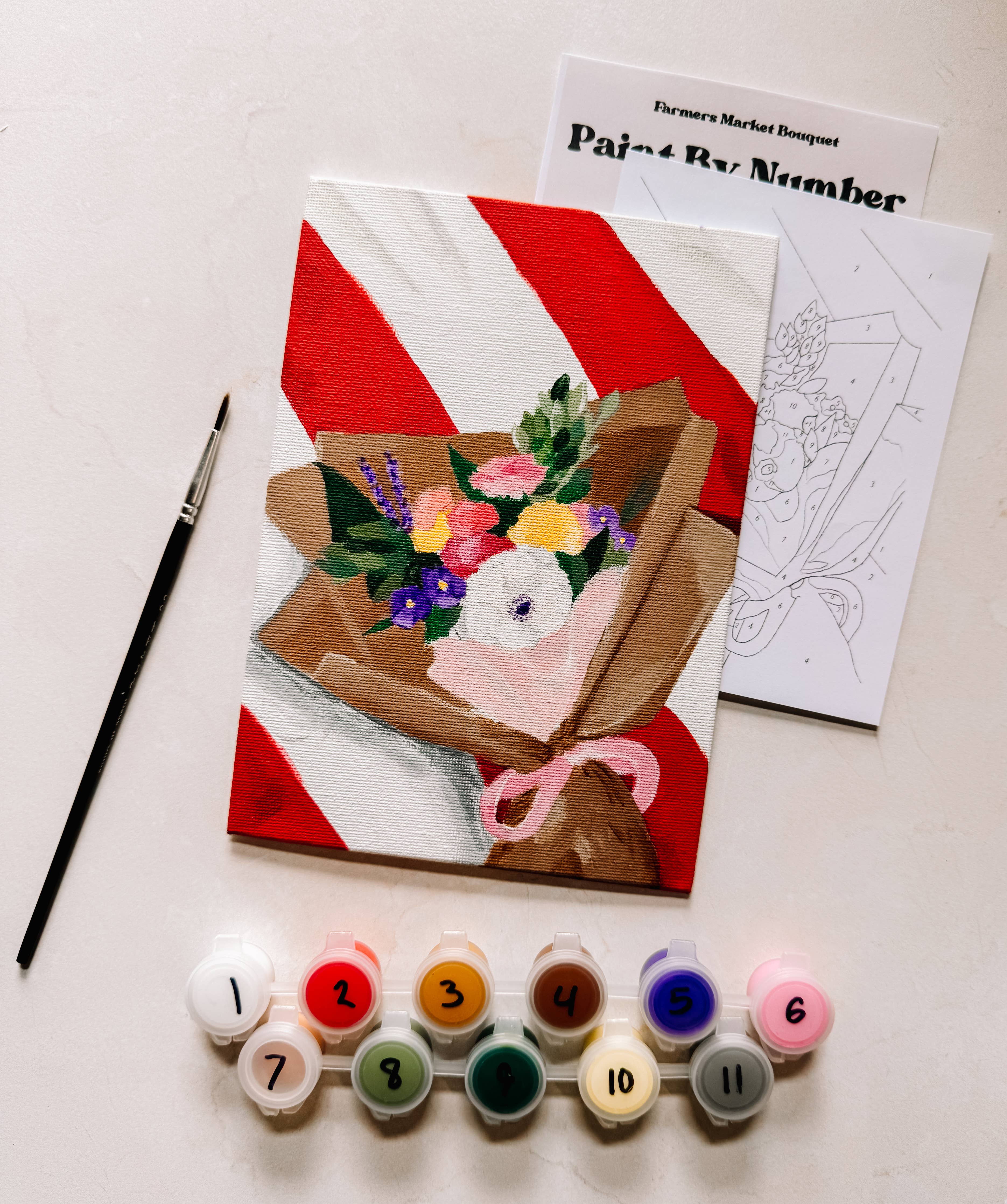 Farmers Market Bouquet Mini Paint By Number