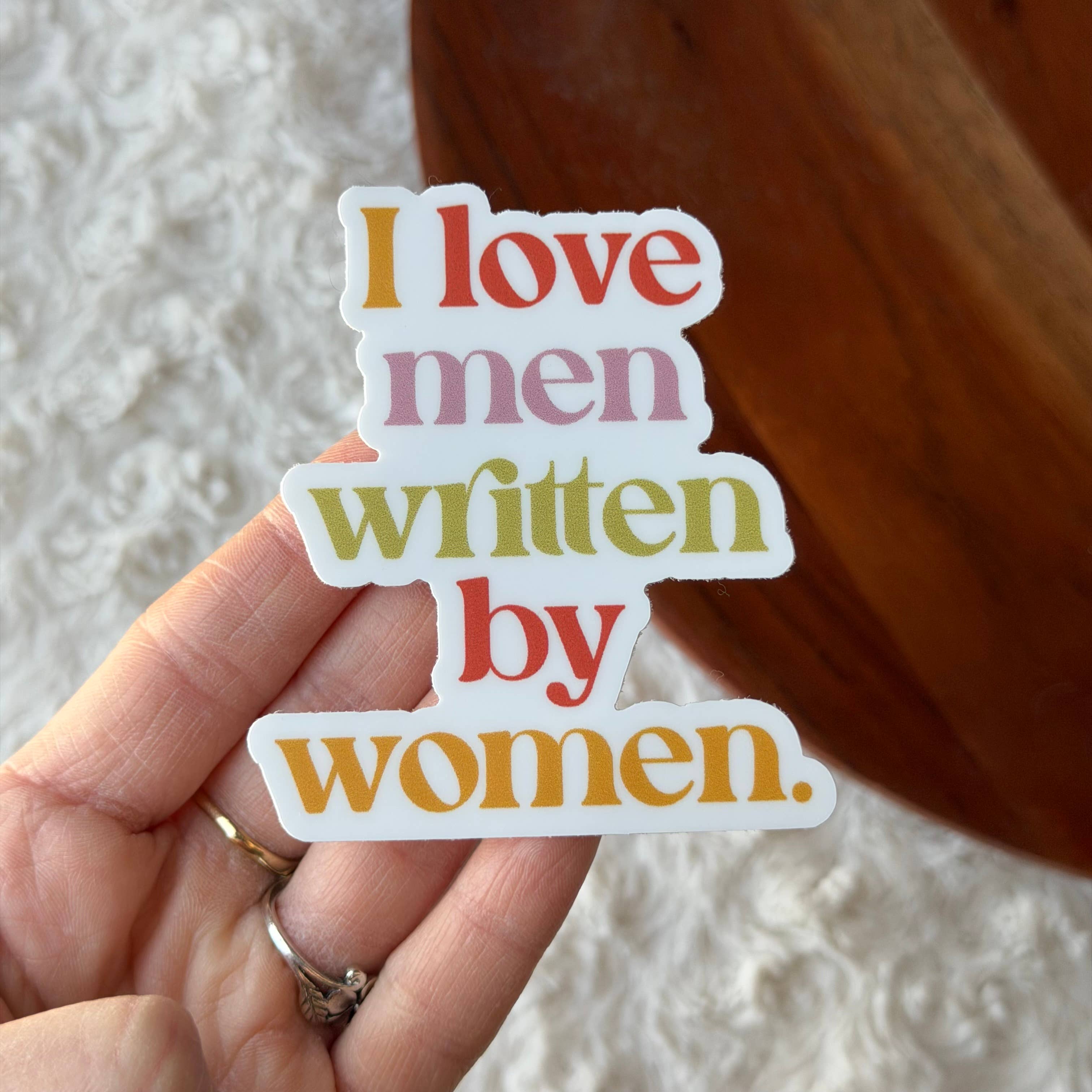 I Love Men Written By Women Sticker