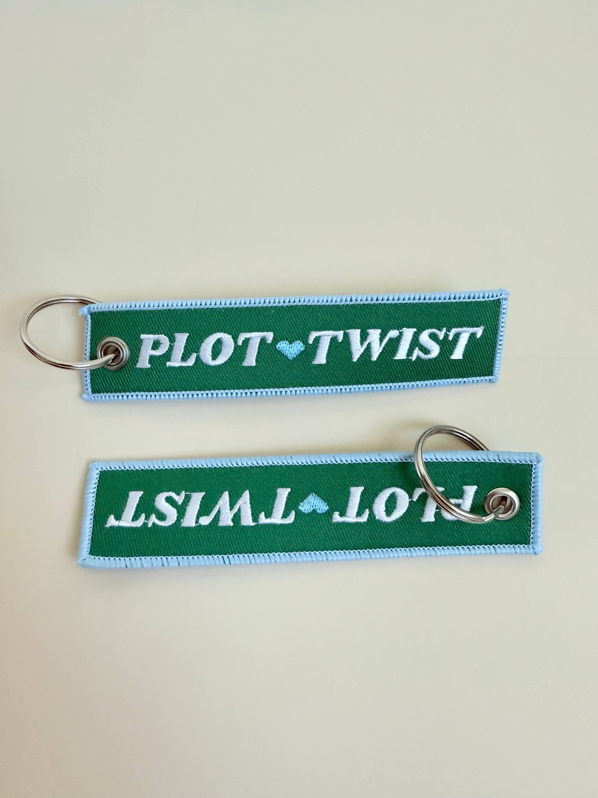 Plot Twist 📖 Bookish Pull Tag/Fabric Keychain