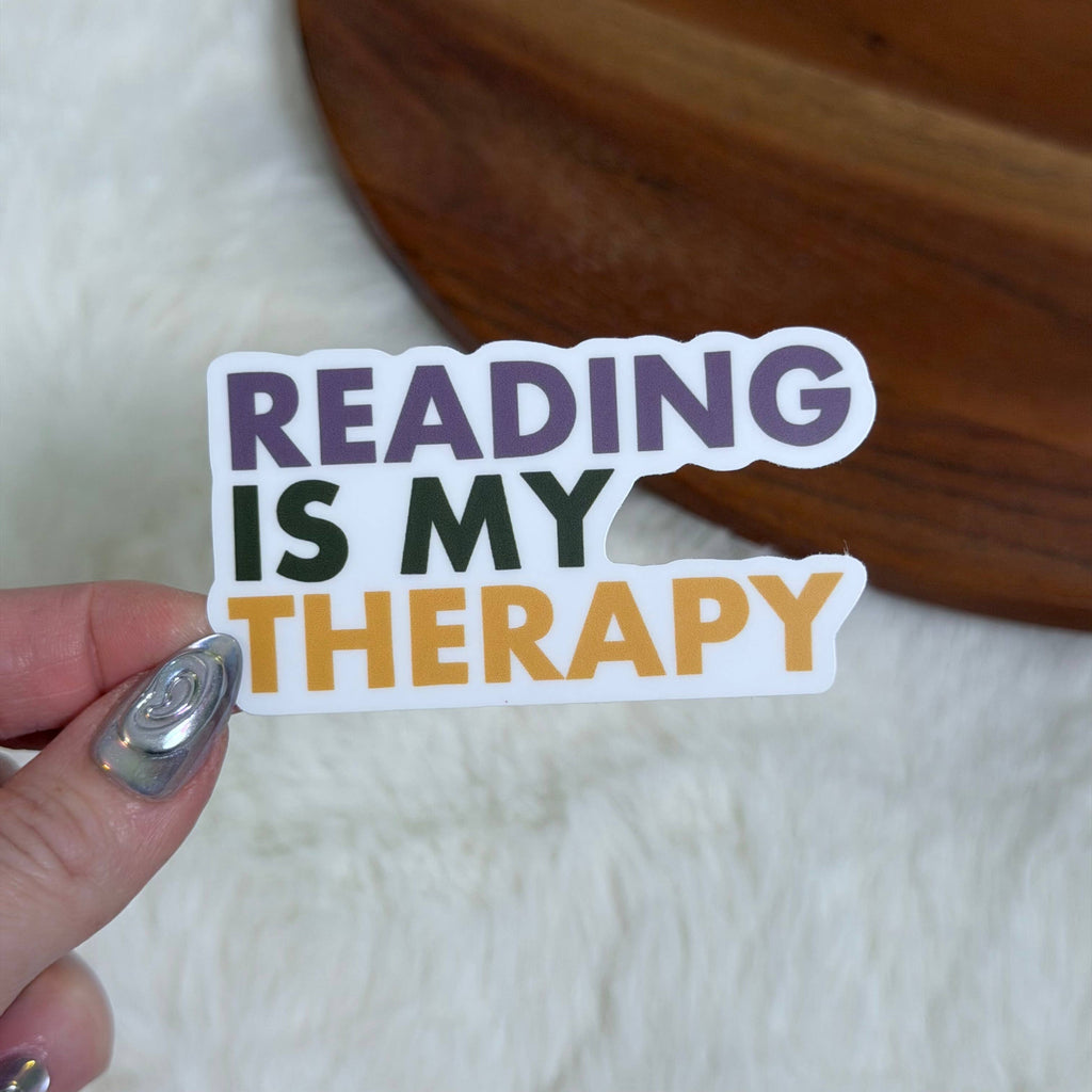 Reading Is My Therapy Text Sticker