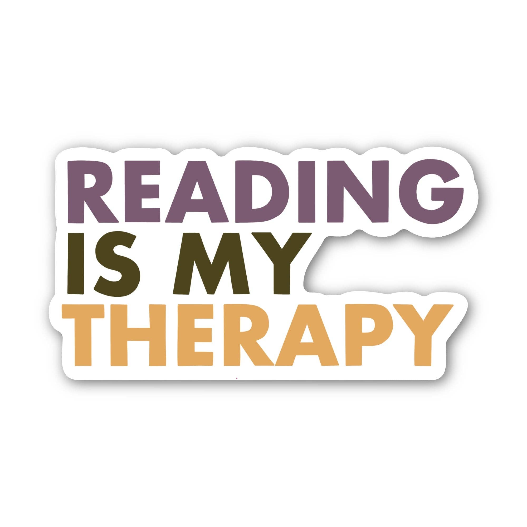 Reading Is My Therapy Text Sticker