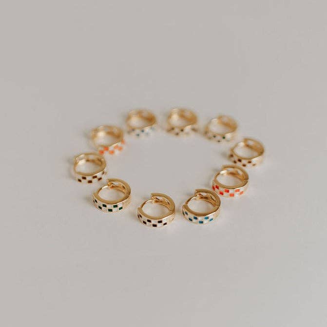 Black & White Checkered Hoops