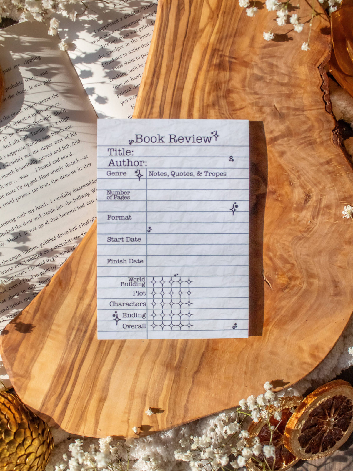 4x6 Book Review Post-it Notepad | Type Writer