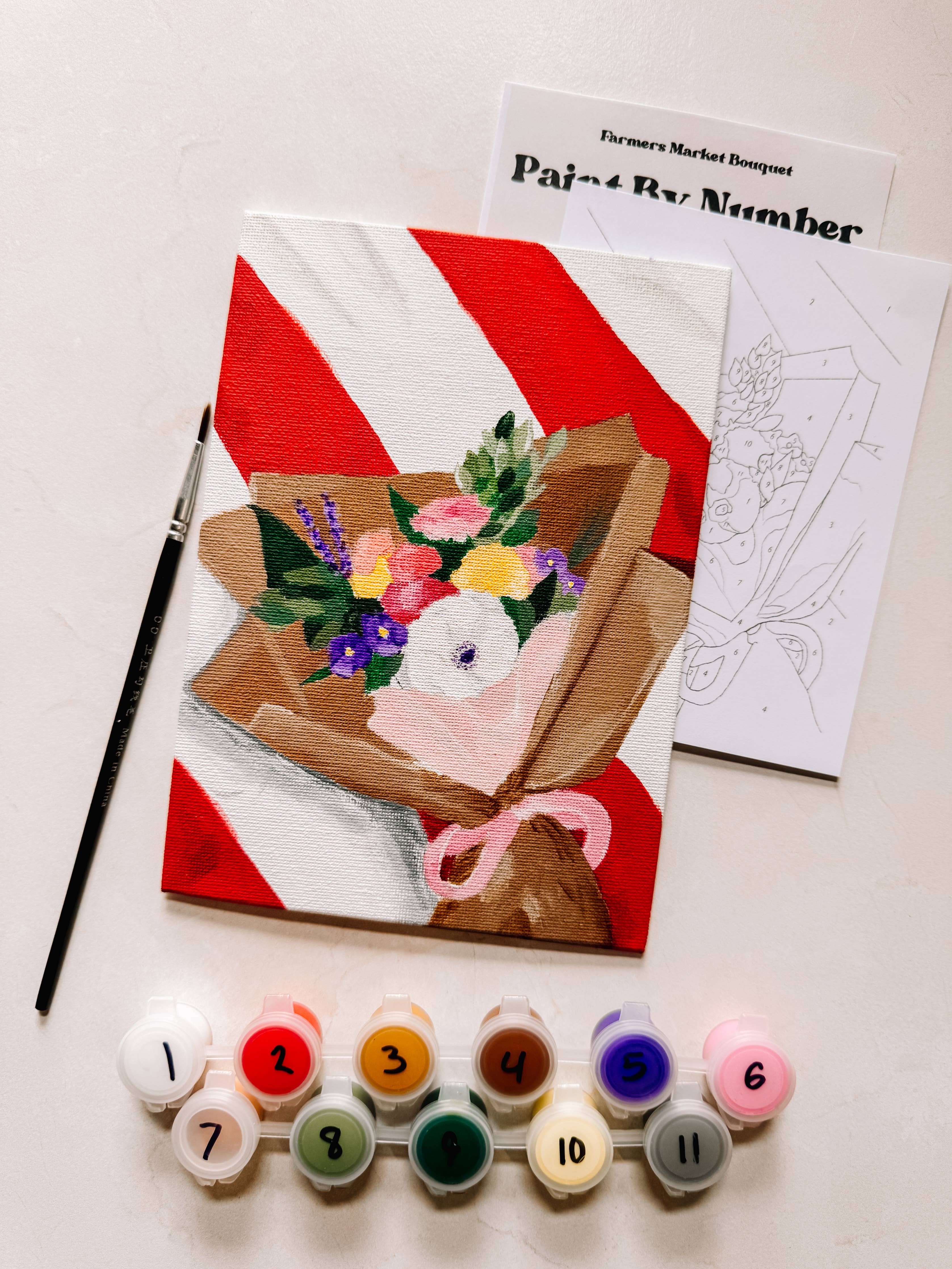 Farmers Market Bouquet Mini Paint By Number