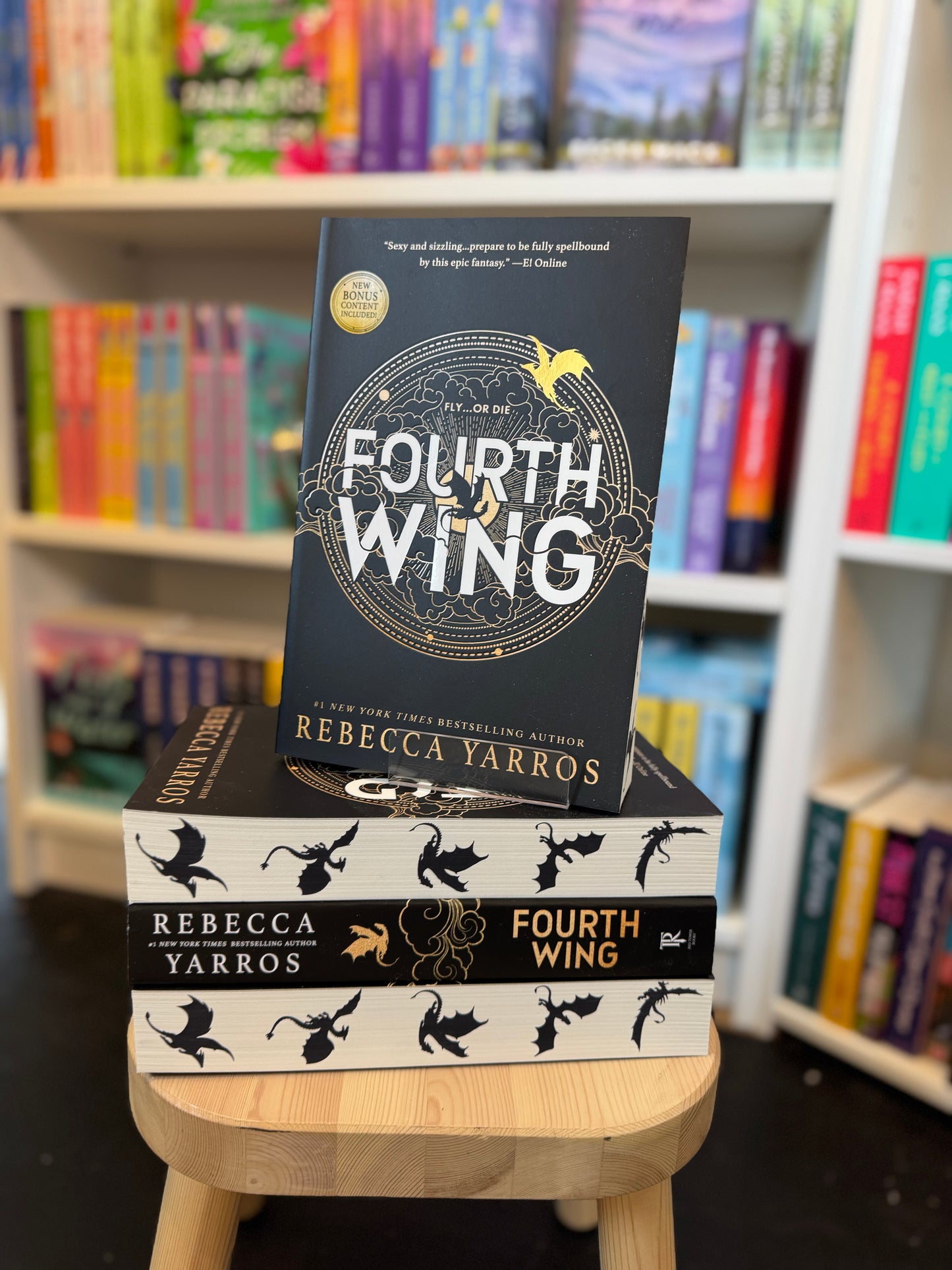 Fourth Wing by Rebecca Yarros (Deluxe Sprayed Edge Edition - Paperback)