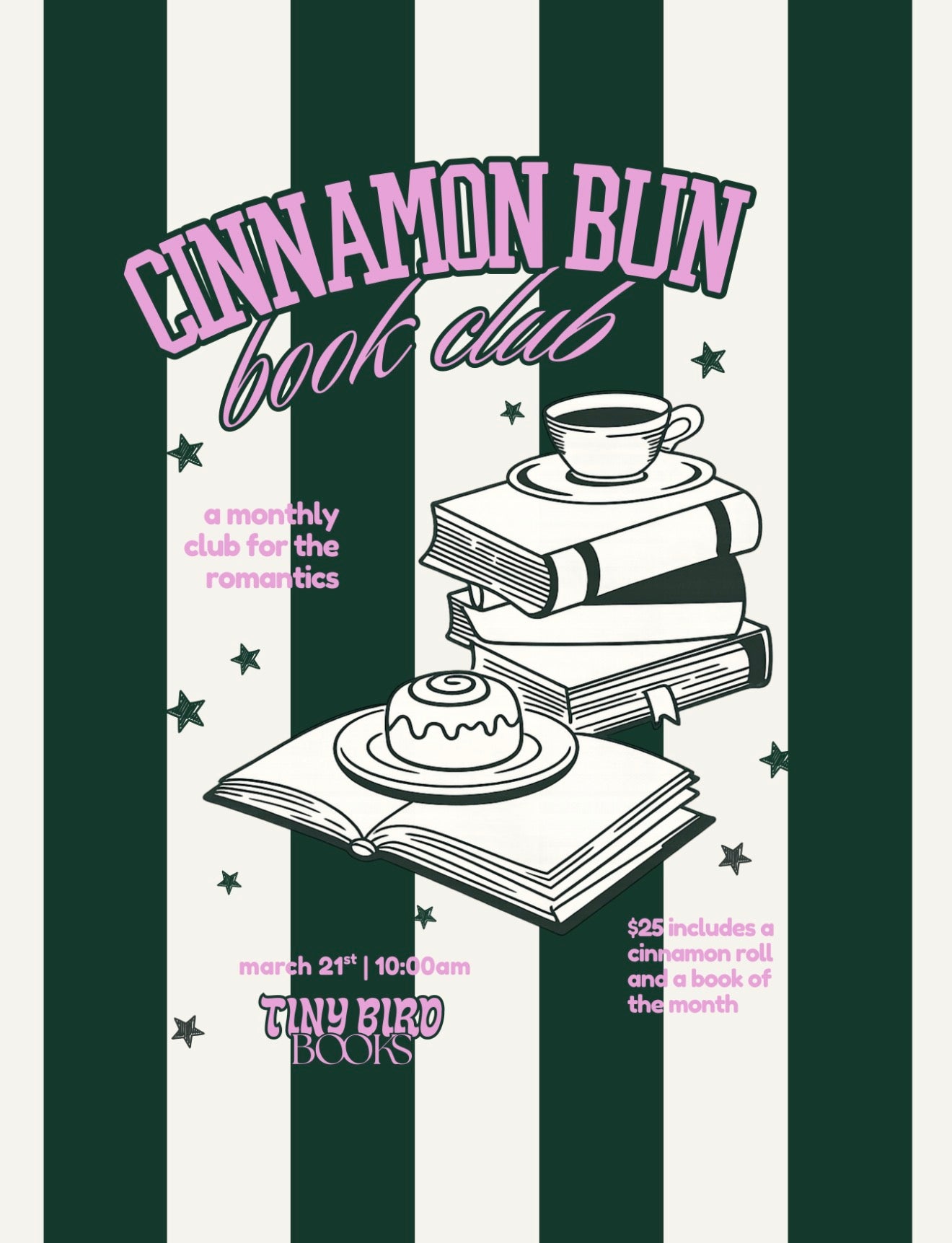 March Cinnamon Bun Book Club
