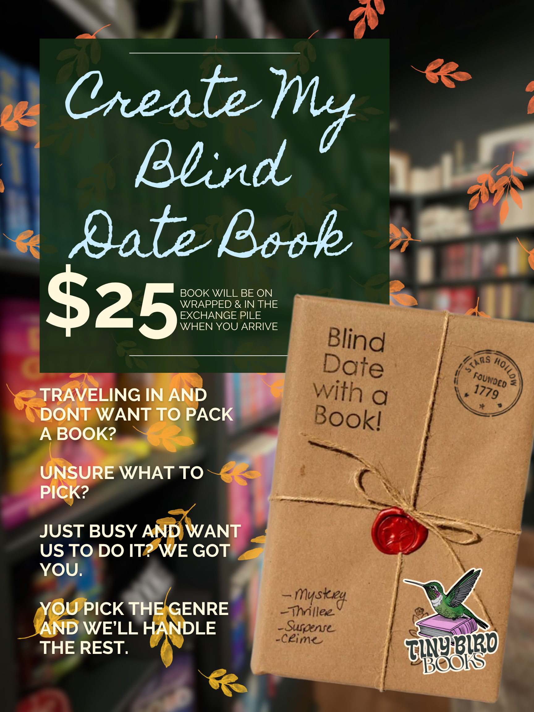 Welcome Party Pre-made Blind Date with a Book