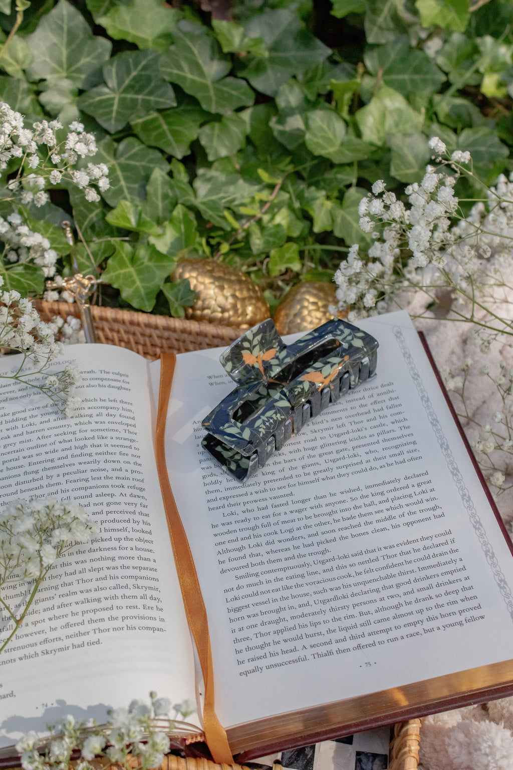Bookish Hair Claw Clip - Fourth Wing Tairn and Andarna