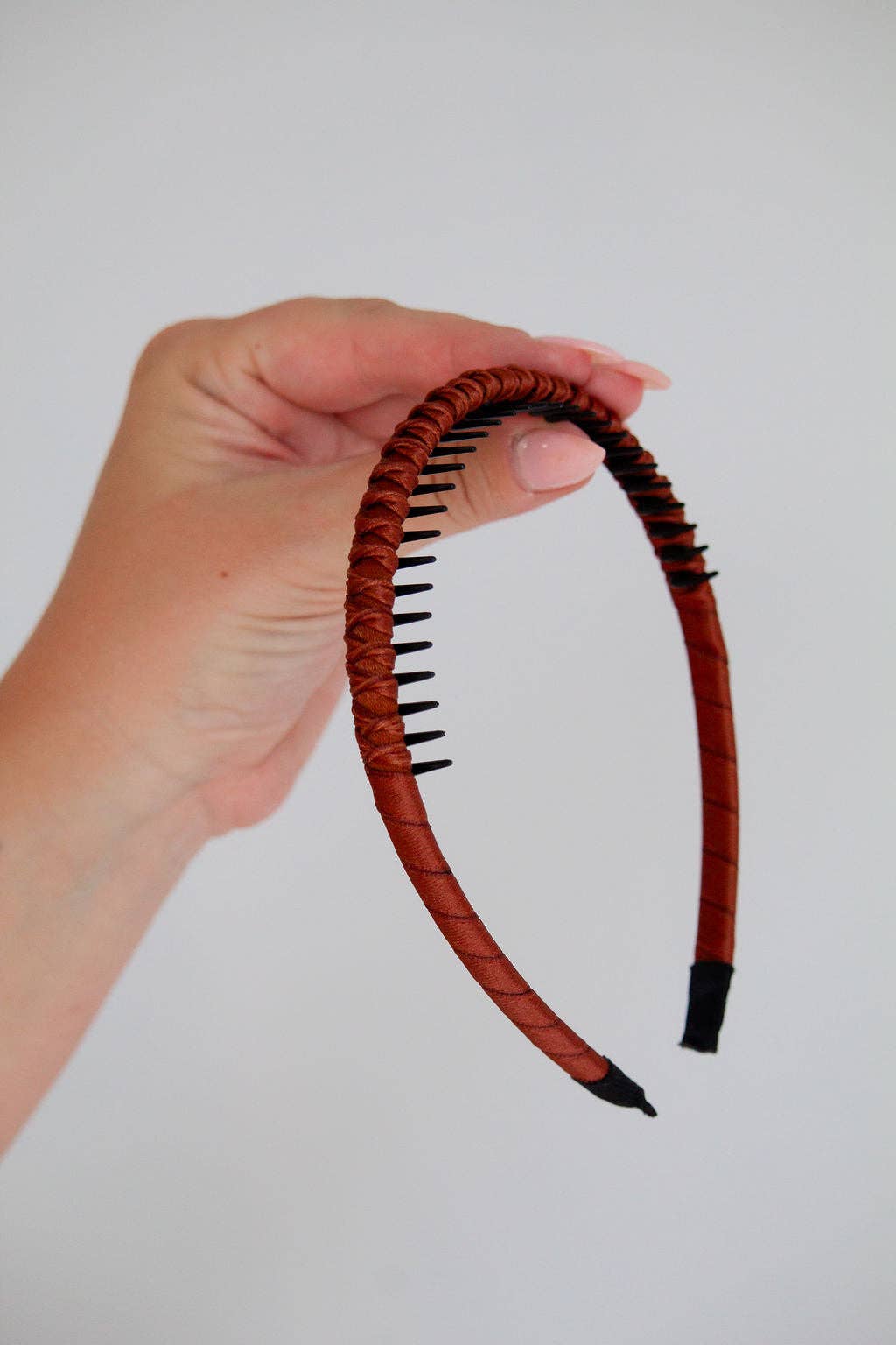 Satin Wrapped Mini Tooth Hard Headband