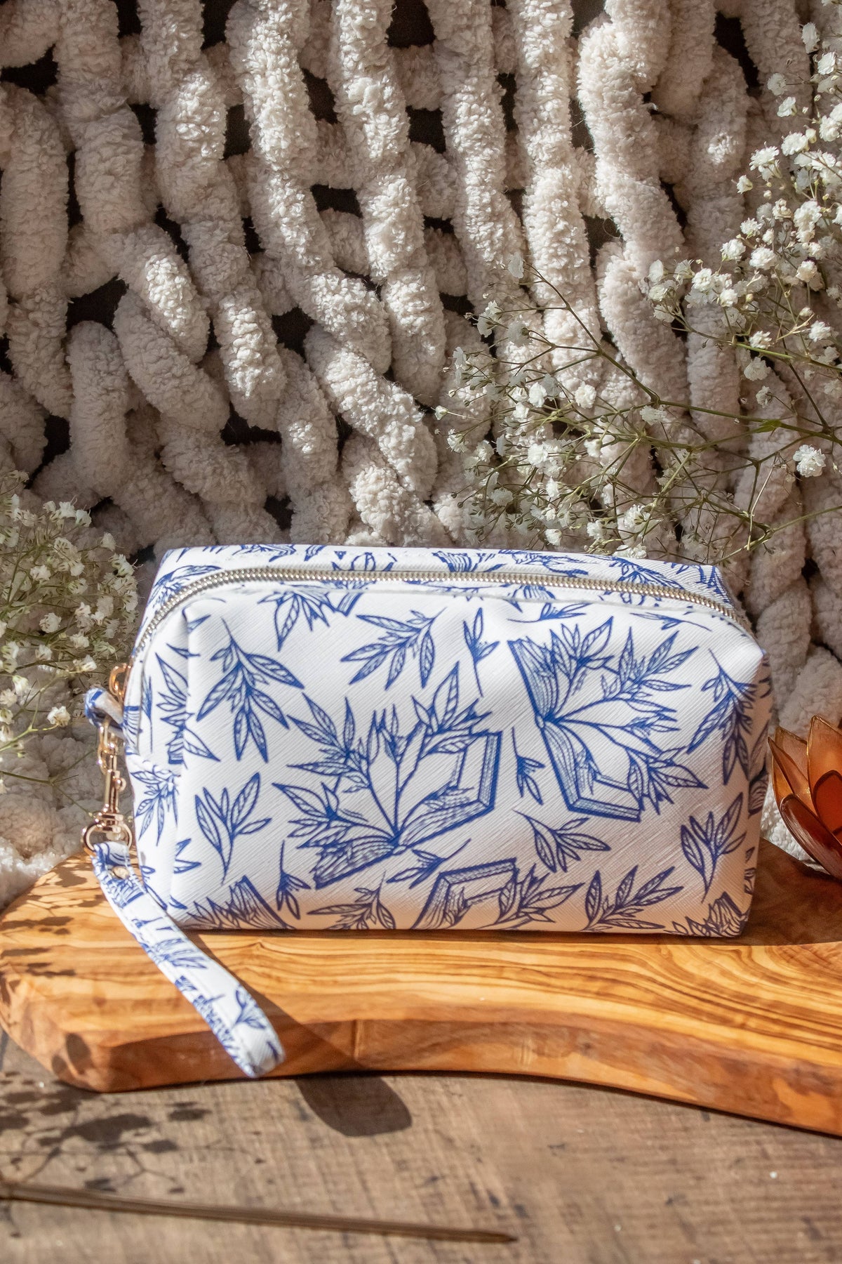Porcelain Books | Bookish Cosmetic / Pencil Zip Bag