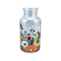 Glass Vase Flowers Floral Pattern Honey Bee