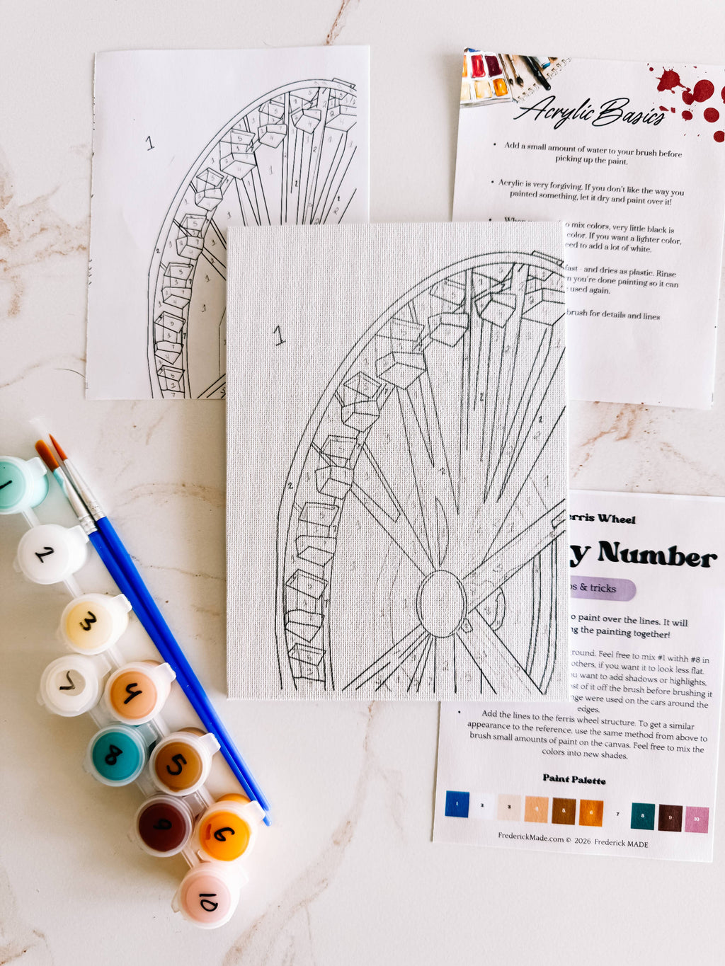 Ferris Wheel Mini Paint by Number