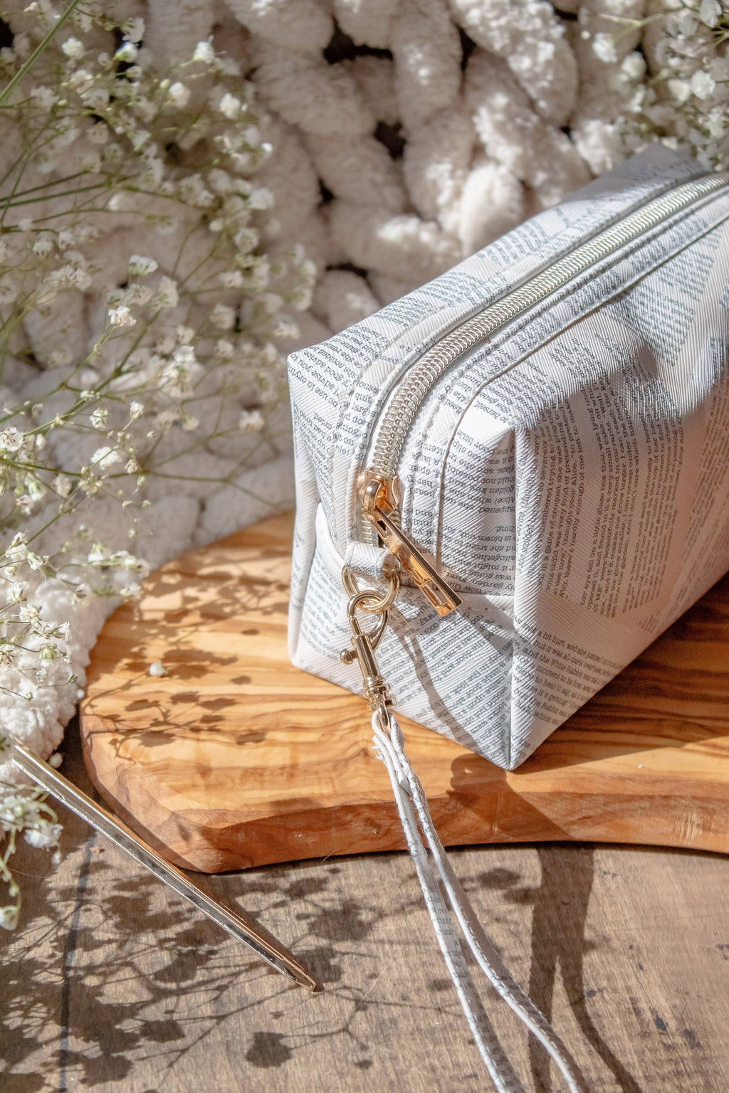 Book Pages | Bookish Cosmetic / Pencil Zip Bag