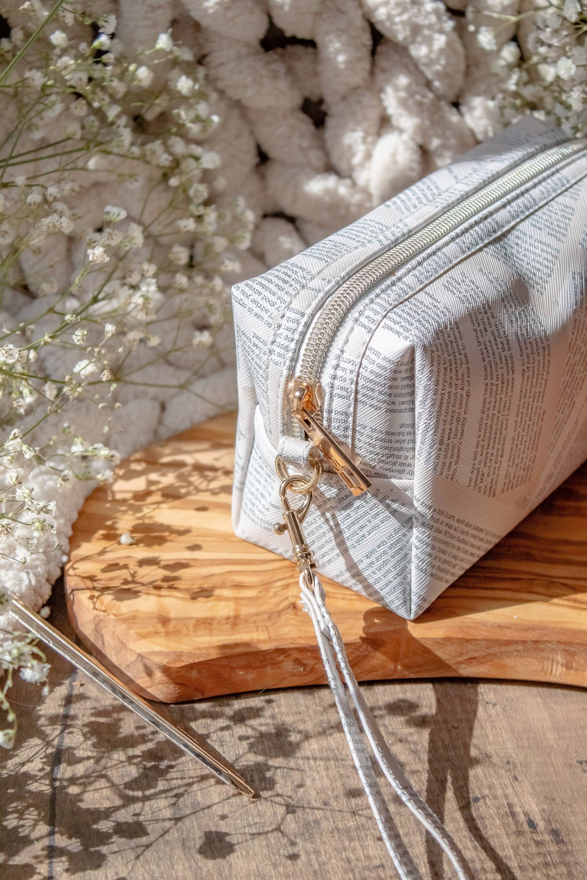 Book Pages | Bookish Cosmetic / Pencil Zip Bag