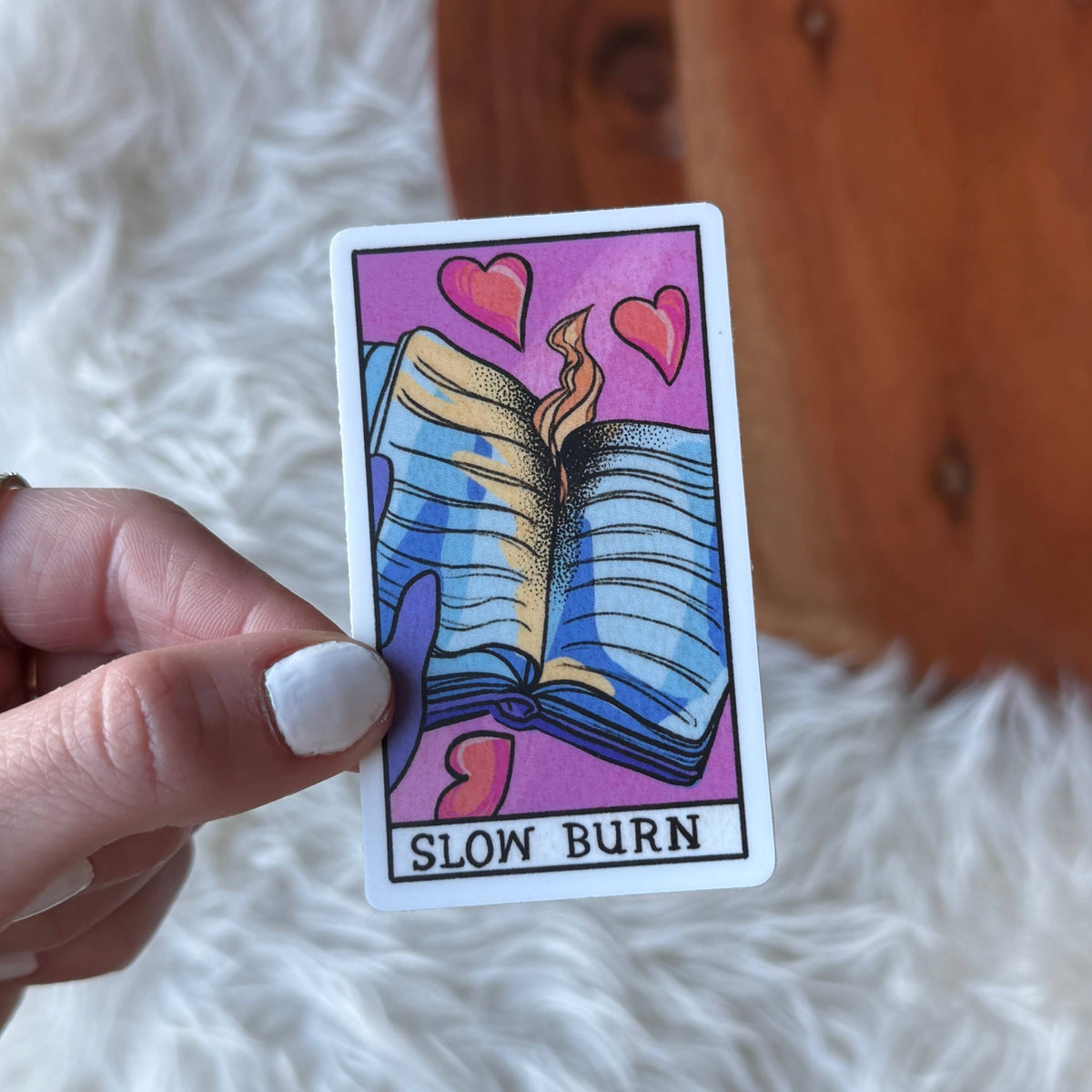 "Slow Burn" Book Tarot Card Sticker
