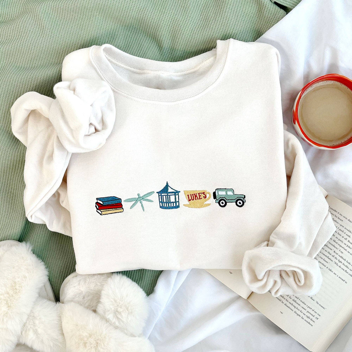 Falls Hollow Icons Embroidered Crewneck Sweatshirt