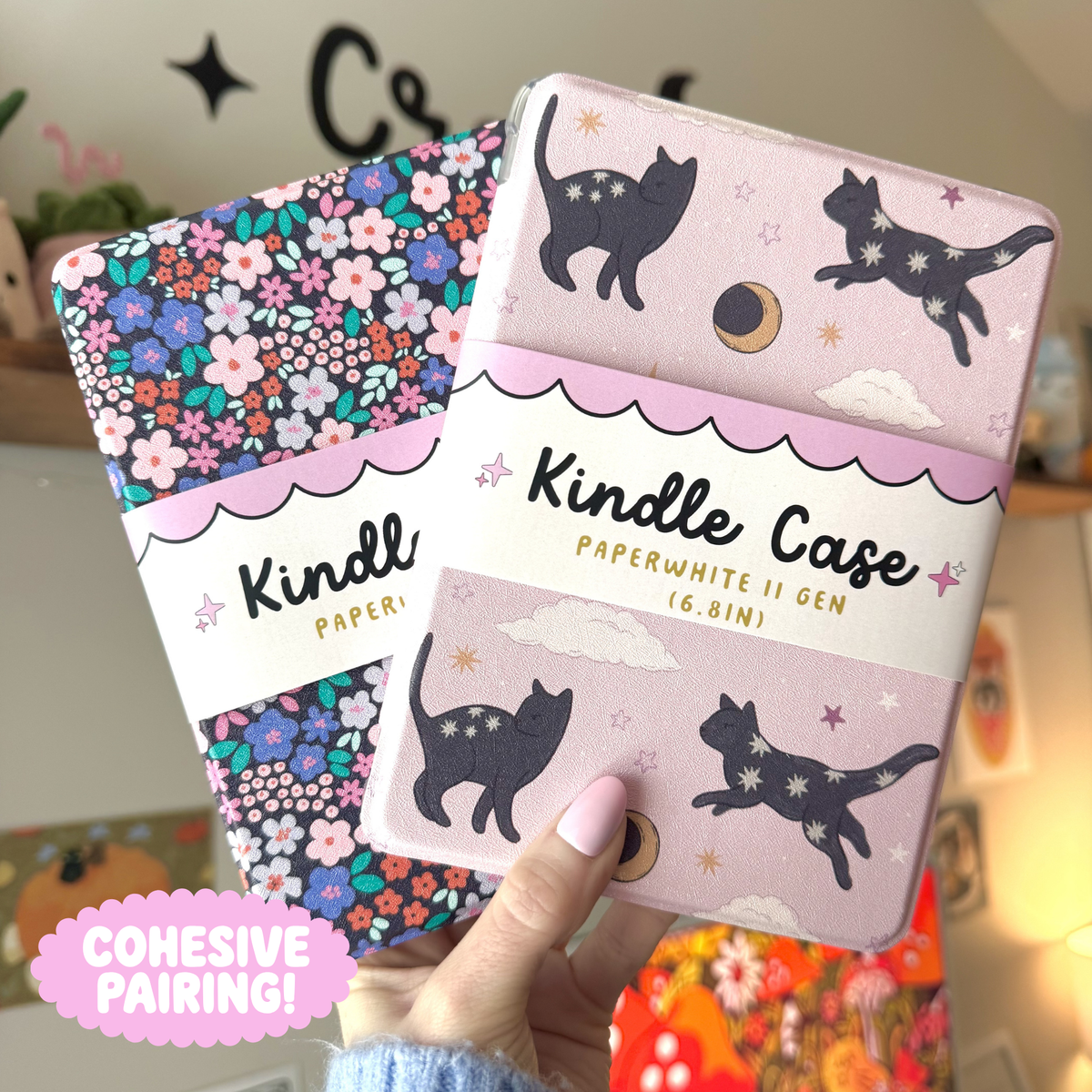 Ditsy Floral Clear Back Kindle Cases | Bookish Reader Gift