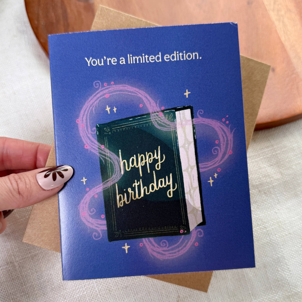 "You're a limited edition" Bookish Birthday Card