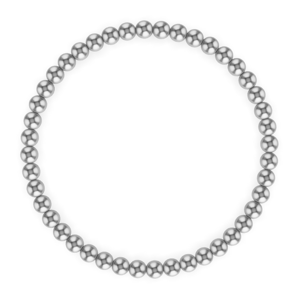 4MM Silver Ball Bracelet